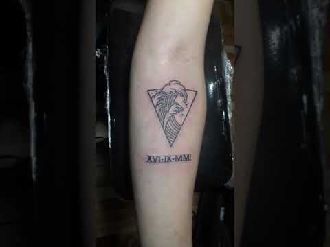 Hình xăm mini tam giác sóng nước ( neko tattoo-gò vấp) - YouTube