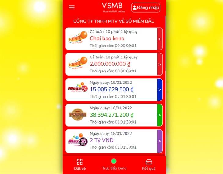 Vsmb.vn là website mua vé số online uy tín