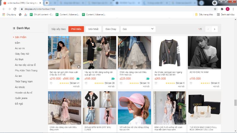 shop bán đồ Taobao trên Shopee - order Taobao