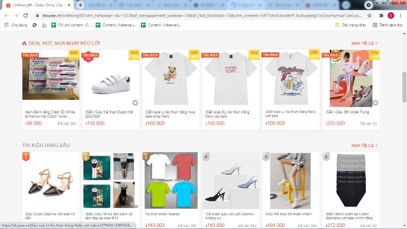 shop bán đồ Taobao trên Shopee - linhhong90