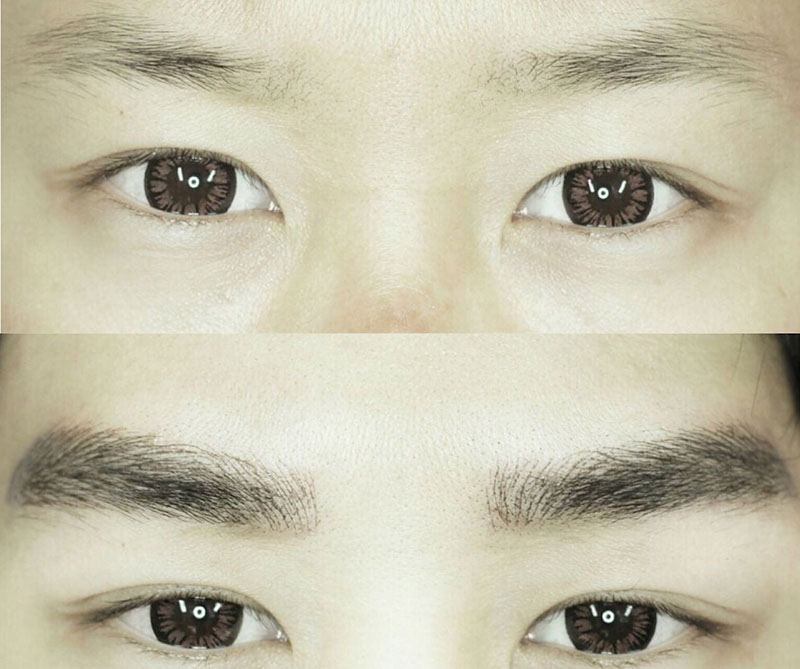 Điêu khắc chân mày nam