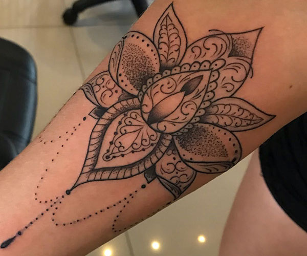 hình tattoo khmer lotus