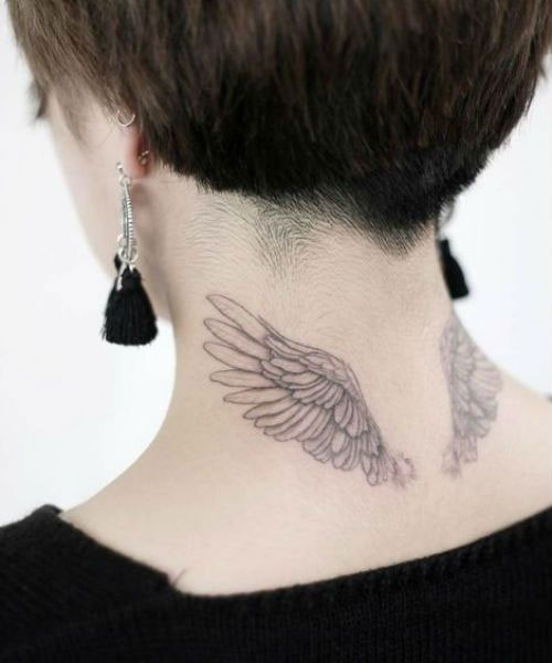 Lucky tattoo  Hình xăm đôi cánh có ý nghĩa tượng trưng cho sự tự do độc  lập và sự bảo vệ hướng dẫn con người hướng về cái thiện cái tốt