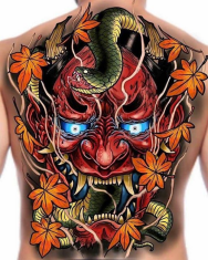 Hình xăm mặt quỷ Satan