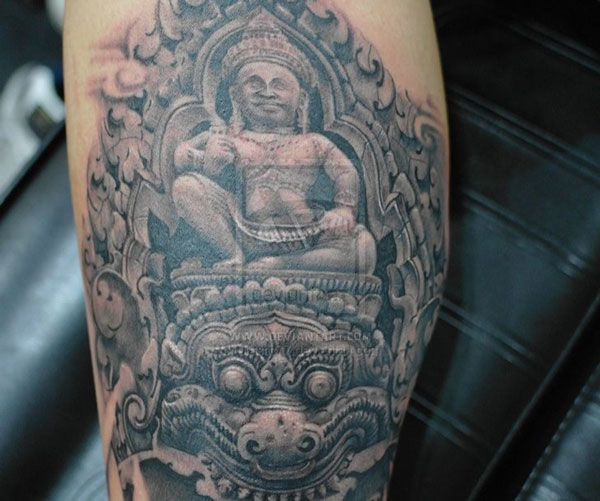 xăm hình khmer buddha ở tay